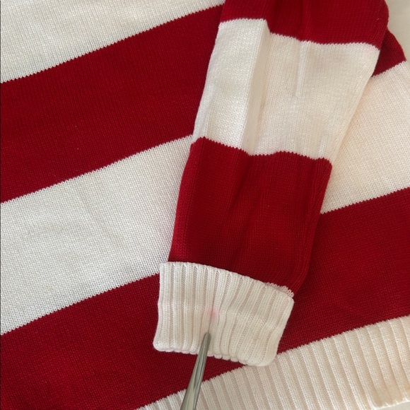 Ralph Lauren Red and White Striped Women's Sweater M - Picture 9 of 9